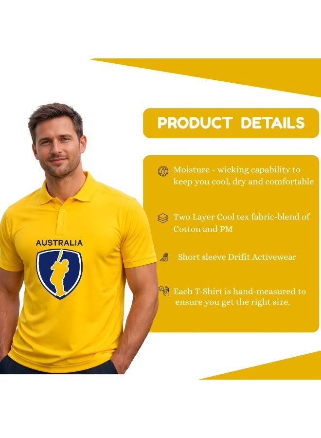 Australia Jersey T-Shirt for Adults - Unisex Australia Printed Dry-Fit Sports Jersey T-Shirt - Ideal Australia Jersey T-Shirt for Cricket Matches - Image 5